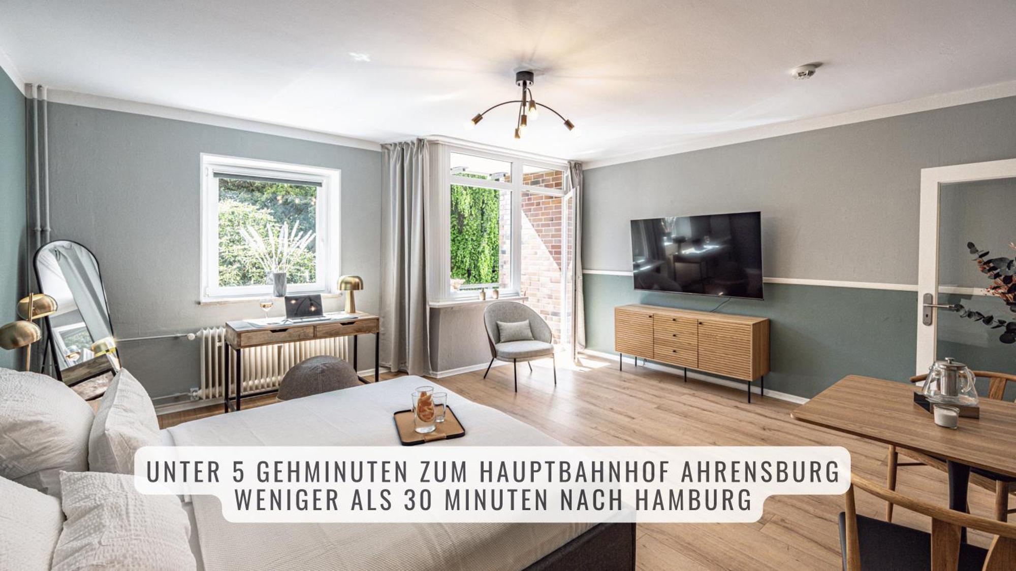 Have-A-Nice-Stay - Nahe Bahnhof Ahrensburg - 20 Minuten Nach Hamburg - Trotzdem Ruhig Gelegen - 6 Minuten Zu Fuss Ins Zentrum Ahrensburg - Modern Eingerichtet Eksteriør billede